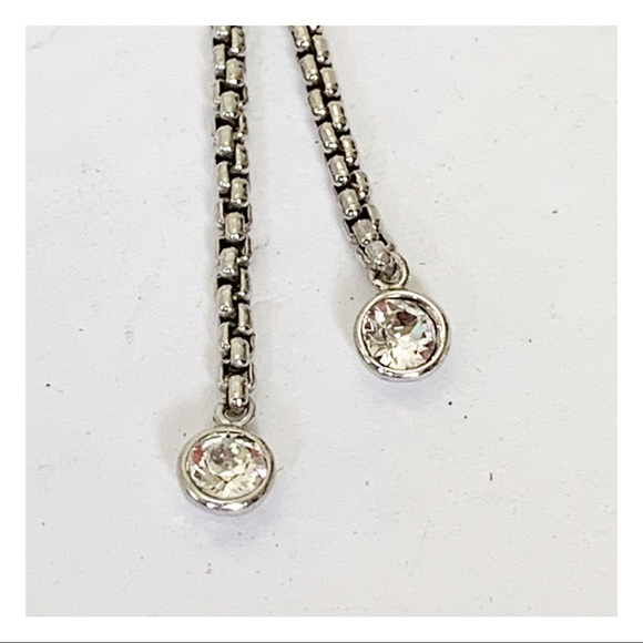 bezel set sparkling crystal slider clasp silver tone  bracelet holiday formal - Picture 12 of 16